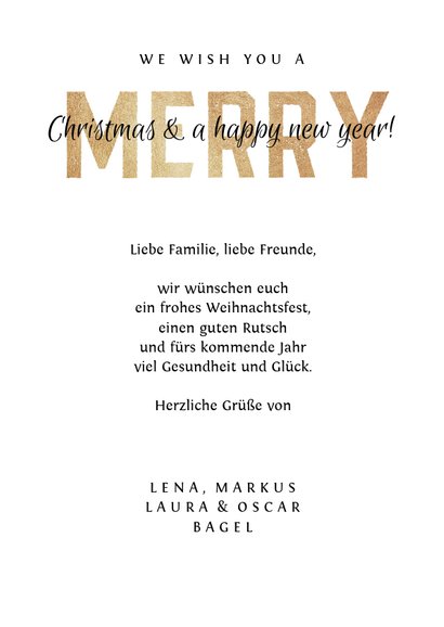 Weihnachtskarte Fotocollage Merry 3