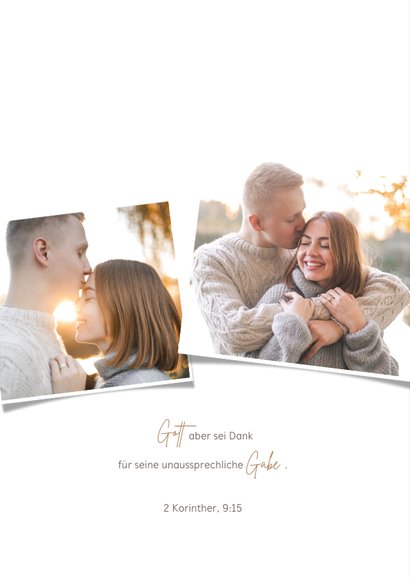 Weihnachtskarte Fotos, Schnee & Herz 2