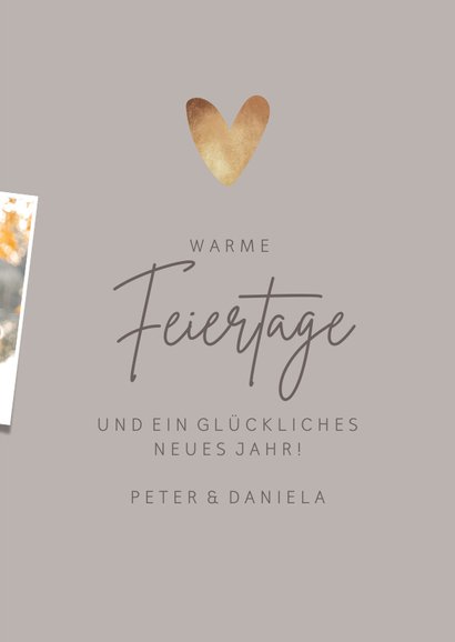Weihnachtskarte Fotos, Schnee & Herz 3