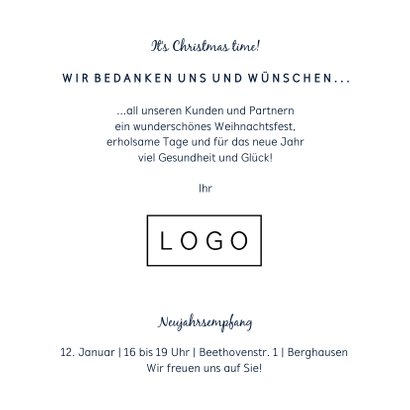 Weihnachtskarte für Baufirma Werkzeuge 3