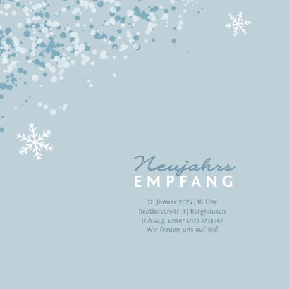 Weihnachtskarte geschäftlich Foto und Schneeflocken 2