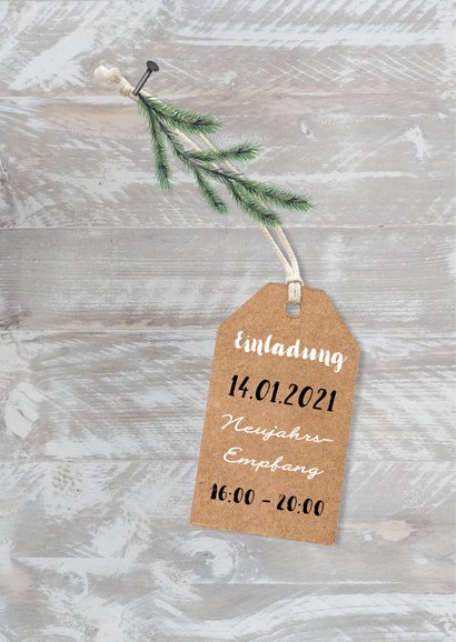 Weihnachtskarte geschäftlich Fotocollage auf Holz 2