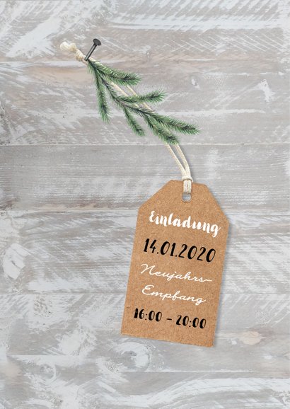 Weihnachtskarte geschäftlich Fotocollage auf Holz 2