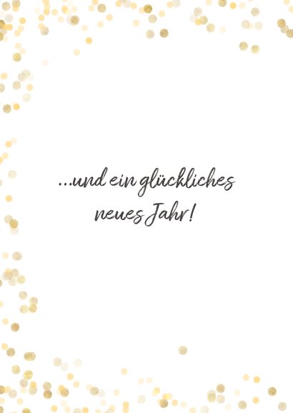 Weihnachtskarte Goldkonfetti mit Foto 2