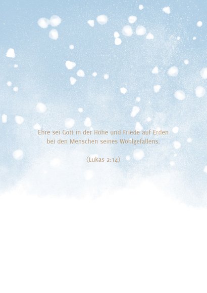 Weihnachtskarte Holy Night mit Schneeflocken 2