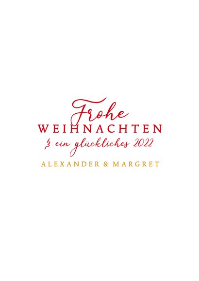 Weihnachtskarte klassische Weihnachtskugeln Glitzer 3