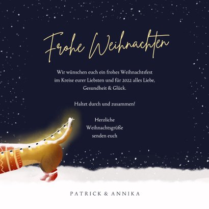 Weihnachtskarte liebenswerte Dackel 3
