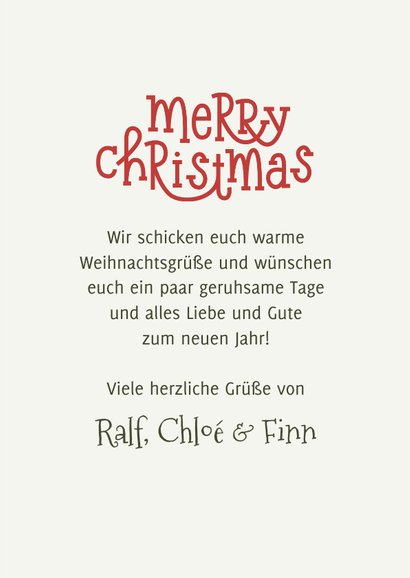 Weihnachtskarte 'Merry Christmas' Fotos und Dekoration 3