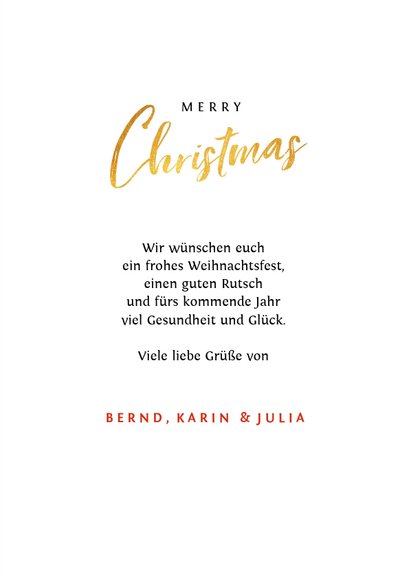 Weihnachtskarte mit Foto in botanischem Rahmen 3