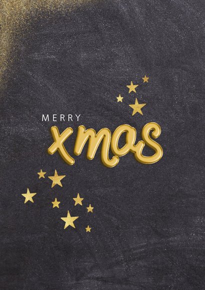 Weihnachtskarte mit Foto in Herz und Goldakzenten 2