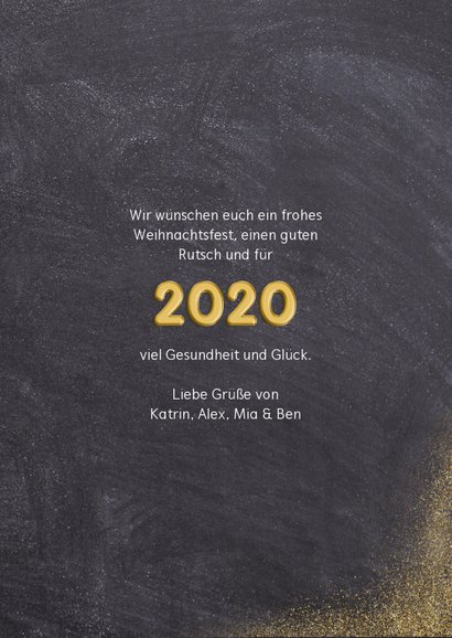 Weihnachtskarte mit Foto in Herz und Goldakzenten 3