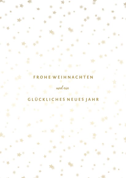 Weihnachtskarte mit Foto und goldenen Sternen 3