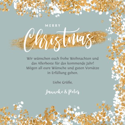 Weihnachtskarte mit Foto und Konfetti Rahmen 3
