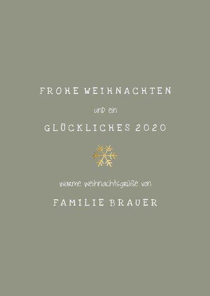Weihnachtskarte mit Foto und weißen Konfetti 3