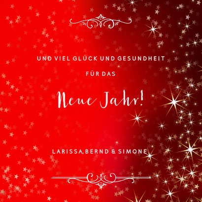 Weihnachtskarte mit Fotos und eleganten Sternen 3