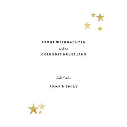 Weihnachtskarte mit Goldakzenten und großem Foto 3
