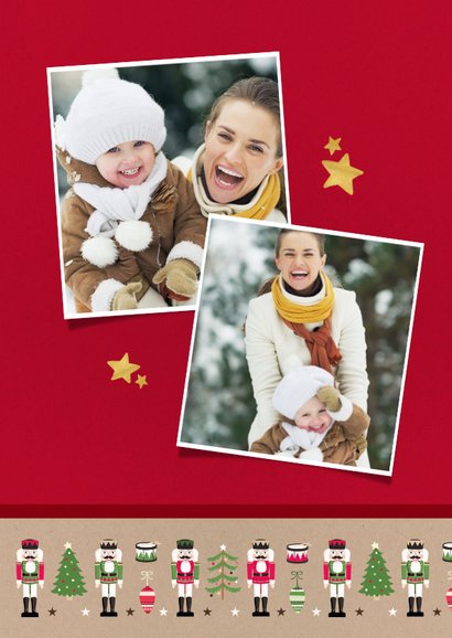 Weihnachtskarte mit großem Foto und Nussknacker Rahmen 2