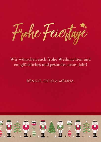 Weihnachtskarte mit großem Foto und Nussknacker Rahmen 3