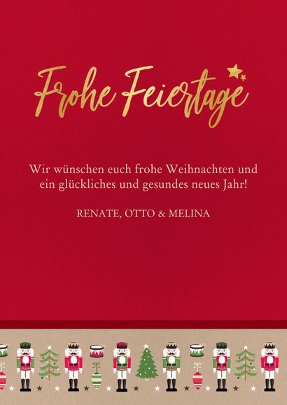 Weihnachtskarte mit großem Foto und Nussknacker Rahmen 3