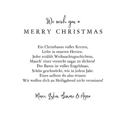 Weihnachtskarte mit Tannenbaum und Typografie 3