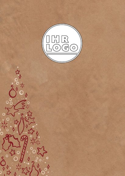 Weihnachtskarte mit Weihnachtsbaum-Illustration 2