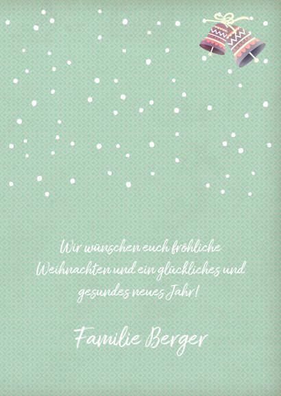 Weihnachtskarte Pinguin mit Sprechblase 3