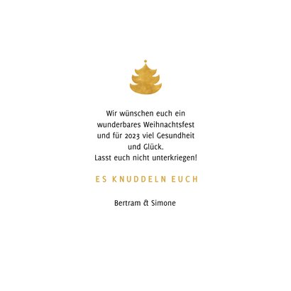 Weihnachtskarte Reh mit Weihnachtsdeko 3