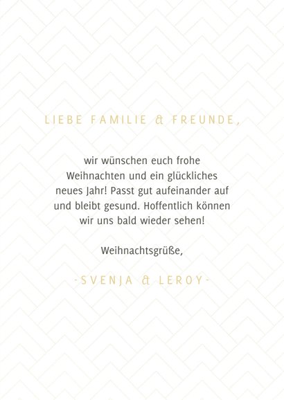 Weihnachtskarte stay safe Typografie und Sterne 3