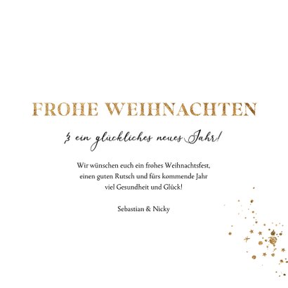 Weihnachtskarte Tannenbaum Goldhintergrund 3