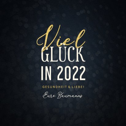Weihnachtskarte Text in Goldlook 3