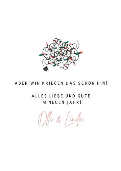 Weihnachtskarte 'verwickeltes Jahr' 3