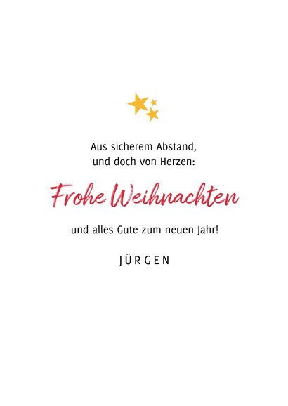 Weihnachtskarte Weihnachtsmann Umarmung 3