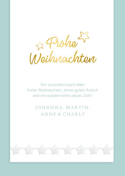 Weihnachtskarte winterlich Foto und Schneeflocken 3