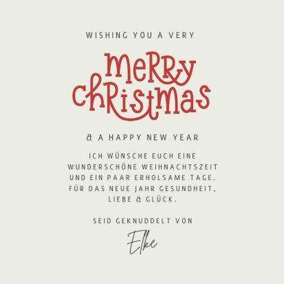 Weihnachtskarte 'Wishing You a Merry Christmas' 3