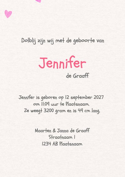 Welcome hartjes linnen look - DH 3