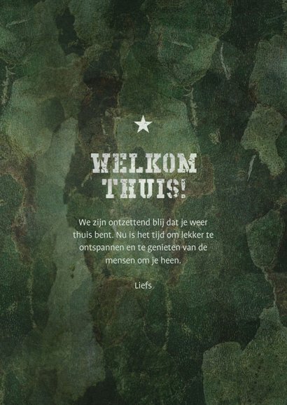 Welkom thuis militair met legerplaatje 3