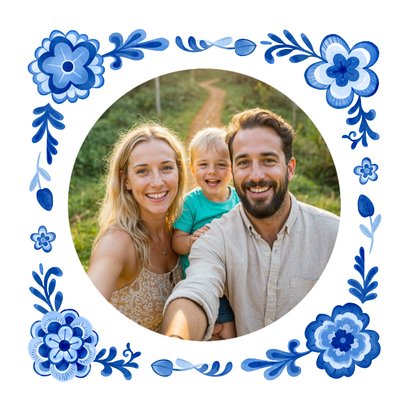 Welkom thuis vakantiekaart delftsblauw tegel quote 2