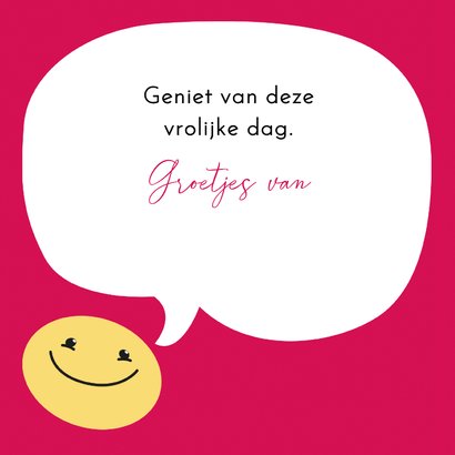 Wenskaart - Blije smiley 3