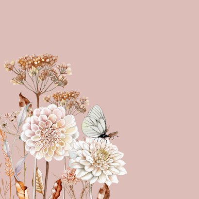 Wenskaart bloemen en takken 2