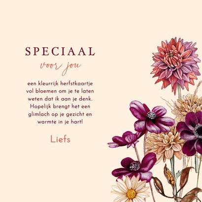 Wenskaart bloemen in de herfst 3