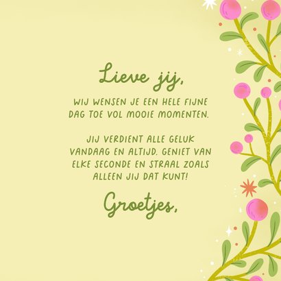 Wenskaart bloemen make today a good day 3