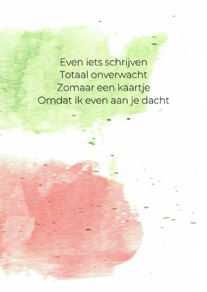 Wenskaart bloemen met vaas 2
