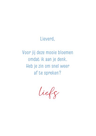 Wenskaart boeket bloemen met hart 3