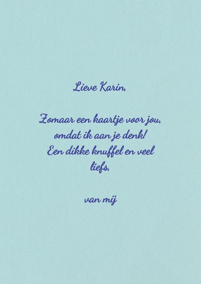 Wenskaart boeket veel liefs 3