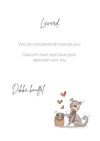 Wenskaart de hond brengt post voor jou 3