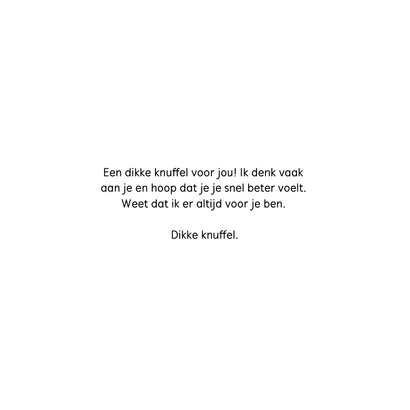 Wenskaart dit lijkt een kaart maar is een knuffel kaart 3