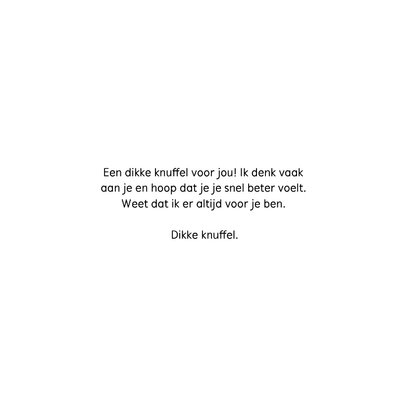 Wenskaart dit lijkt een kaart maar is een knuffel kaart 3