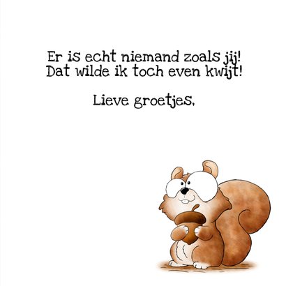 Wenskaart eekhoorn nutting compares to you 3