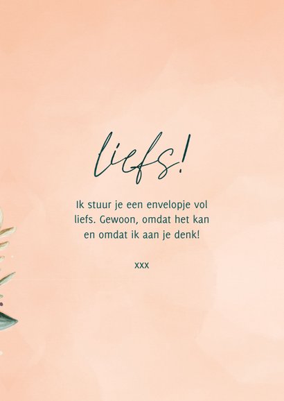 Wenskaart envelop met bloemen 3