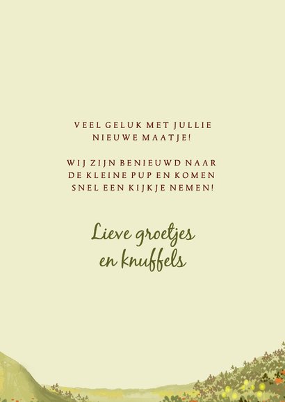 Wenskaart felicitatie nieuwe hond 3